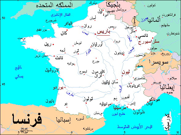 خريطة فرنسا
