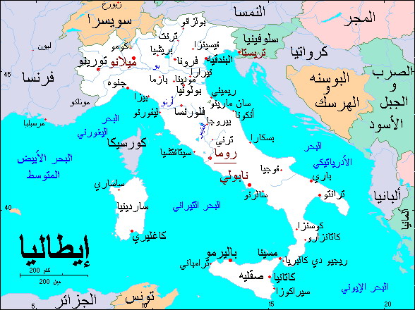خريطة إيطاليا