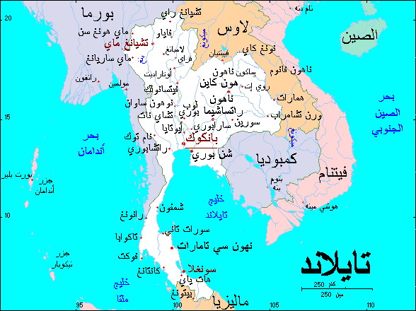خريطة تايلاند