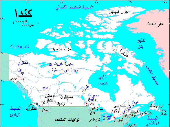 خريطة كندا