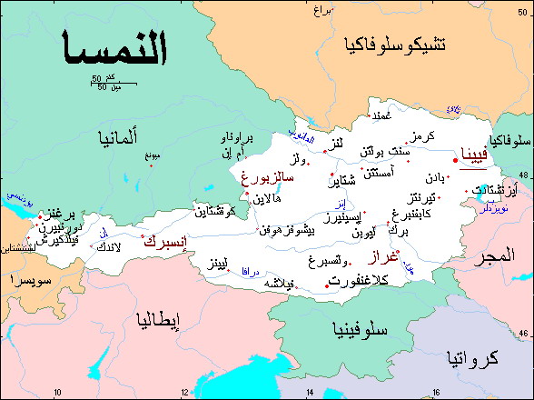خريطة مملكة النمسا